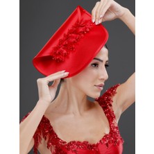Magic Tiara Çiçek ve Boncuk Detaylı Zarif Kadın Davet Kepi – Özel Gün, Nikah ve Nişan Şapkası