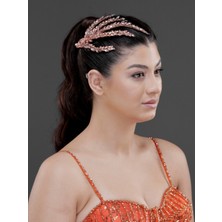 Magic Tiara Yaprak Formlu Kristal Taşlı Zarif Saç Tokası – Gelin, Nişan ve Özel Gün Saç Aksesuarı