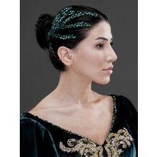 Magic Tiara Yaprak Formlu Kristal Taşlı Zarif Saç Tokası – Gelin, Nişan ve Özel Gün Saç Aksesuarı