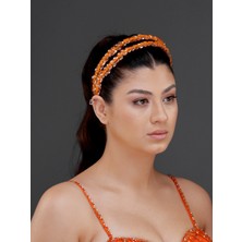 Magic Tiara Işıltılı Taş Detaylı Çift Sıra Şık Taç – Gelin, Nişan, Özel Gün ve Davet Saç Aksesuarı