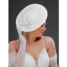 Magic Tiara Zarif Inci ve Tül Detaylı Gelin, Nikah ve Özel Davet Şapkası