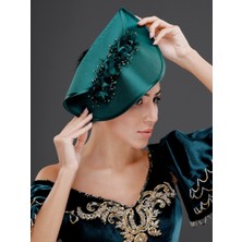 Magic Tiara Çiçek ve Boncuk Detaylı Zarif Kadın Davet Kepi – Özel Gün, Nikah ve Nişan Şapkası