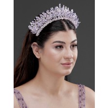 Magic Tiara Taş Detaylı Kristal Prenses Taç – Işıltılı Gelin, Nişan ve Özel Davet Saç Aksesuarı