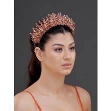 Magic Tiara Kristal Detaylı Işıltılı Gelin, Kutlama Tacı – Zarif Taşlı Düğün, Nişan ve Kına Saç Aksesuarı