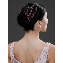 Magic Tiara Yaprak Formlu Kristal Taşlı Şık Saç Tokası – Gelin, Nişan ve Özel Gün Saç Aksesuarı (2'li paket)