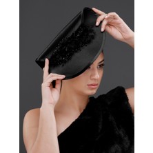 Magic Tiara Çiçek ve Boncuk Detaylı Zarif Kadın Davet Kepi – Özel Gün, Nikah ve Nişan Şapkası