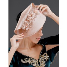 Magic Tiara Çiçek ve Boncuk Detaylı Zarif Kadın Davet Kepi – Özel Gün, Nikah ve Nişan Şapkası