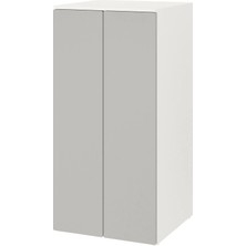 IKEA Platsa Smastad Çocuk Gardırobu Beyaz Gri 60 x 57 x 123 cm