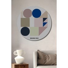 Teona Ahşap Bauhaus Geometrik Soyut Sanat Dekoratif Ahşap Mdf Tablo Yuvarlak Tablo