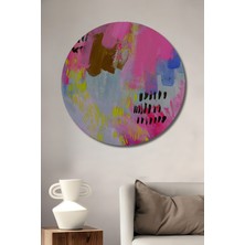 Teona Ahşap Soyut Sanat Dekoratif Ahşap Mdf Ev/işyeri Duvar Tablo Yuvarlak Ev/işyeri Duvar Tablo
