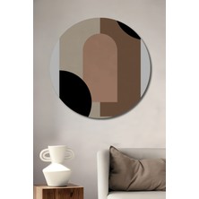 Teona Ahşap Soyut Geometrik Dekoratif Ahşap Mdf Ev/işyeri Duvar Tablo Yuvarlak Ev/işyeri Duvar Tablo