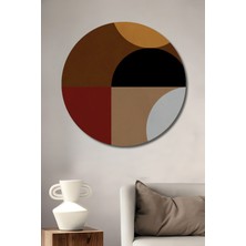 Teona Ahşap Soyut Sanat Ahşap Mdf Dekoratif Ev/işyeri Duvar Tablo Yuvarlak Ev/işyeri Duvar Tablo