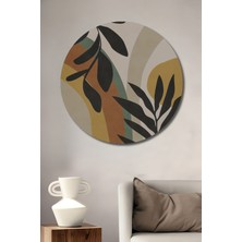 Teona Ahşap Retro Bohem Dekoratif Ahşap Mdf Ev/işyeri Duvar Tablo Yuvarlak Ev/işyeri Duvar Tablo