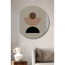 Teona Ahşap Minimalist Soyut Sanat Ahşap Mdf Dekoratif Ev/işyeri Duvar Tablo Yuvarlak Ev/işyeri Duvar Tablo