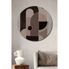 Teona Ahşap Modern Soyut Geometrik Ahşap Mdf Dekoratif Ev/işyeri Duvar Tablo Yuvarlak Ev/işyeri Duvar Tablo