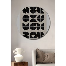 Teona Ahşap Geometrik Desenli Dekoratif Ahşap Mdf Ev/işyeri Duvar Tablo Yuvarlak Ev/işyeri Duvar Tablo