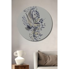 Teona Ahşap Çiçekli Dekoratif Ahşap Mdf Ev/işyeri Duvar Tablo Yuvarlak Ev/işyeri Duvar Tablo