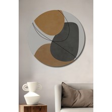 Teona Ahşap Soyut Sanat Ahşap Mdf Dekoratif Ev/işyeri Duvar Tablo Yuvarlak Ev/işyeri Duvar Tablo