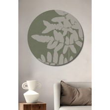 Teona Ahşap Tropikal Yapraklar Dekoratif Ahşap Mdf Ev/işyeri Duvar Tablo Yuvarlak Ev/işyeri Duvar Tablo