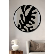 Teona Ahşap Çerçeve Görünümlü Soyut Ahşap Mdf Dekoratif Tasarım Ev Duvar Tabloları Yuvarlak Ev Duvar Tablo