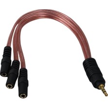 Powermaster PM-12283 3.5mm Stereo 3x Dişi Kulaklık Çoklayıcı (3 Boğumlu - 20 Cm)