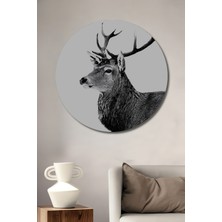 Teona Ahşap Asil Geyik Ahşap Mdf Dekoratif Ev/işyeri Duvar Tablo Yuvarlak Ev/işyeri Duvar Tablo