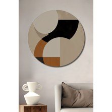Teona Ahşap Minimalist Geometrik Soyut Dekoratif Ahşap Mdf Ev/işyeri Duvar Tablo Yuvarlak Ev/işyeri Duvar Tablo