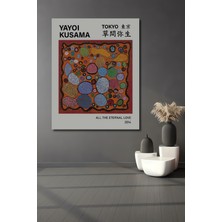 Teona Ahşap Yayoi Kusama Renkli Soyut Sanat Dekoratif Ahşap Mdf Tablo Dikdörtgen Tablo