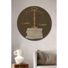 Teona Ahşap Adaletin Terazisi Ahşap Mdf Dekoratif Ev/işyeri Duvar Tablo Yuvarlak Ev/işyeri Duvar Tablo