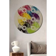 Teona Ahşap Renkli Plaklar Dekoratif Ahşap Mdf Ev/işyeri Duvar Tablo Yuvarlak Ev/işyeri Duvar Tablo