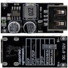 Weko WK-22853 Usb-A Dc Voltaj Düşürücü Modül Telefon Şarj Devresi Giriş 6-32V Çıkış 5V To Q.c3.0 Step Down