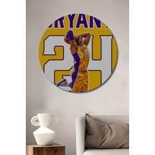 Teona Ahşap Kobe Bryant Efsanevi Dekoratif Ahşap Mdf Ev/işyeri Duvar Tablo Yuvarlak Ev/işyeri Duvar Tablo