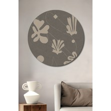 Teona Ahşap Soyut Sanat Motifli Dekoratif Ahşap Mdf Ev/işyeri Duvar Tablo Yuvarlak Ev/işyeri Duvar Tablo