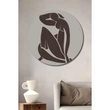 Teona Ahşap Matisse Stilinde Dekoratif Ahşap Mdf Ev/işyeri Duvar Tablo Yuvarlak Ev/işyeri Duvar Tablo