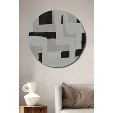 Teona Ahşap Soyut Geometrik Desenli Dekoratif Ahşap Mdf Ev/işyeri Duvar Tablo Yuvarlak Ev/işyeri Duvar Tablo