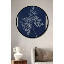 Teona Ahşap Çerçeve Görünümlü Doğa Esintisi Dekoratif Ahşap Mdf Ev Duvar Tablo Yuvarlak Ev Duvar Tablo