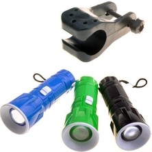 Zmc Bilişim® Pilli Zoomlu Ledli Bisiklet Ön Farı El Feneri Aydınlatma Lambası