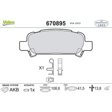Valeo 670895 Arka Fren Balatasi 26296FC001 26296FC002 26696AE020