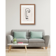 Fuart.Co Kadın Yarım Surat Dijital Baskı Poster (Çerçevesiz) MOFU
