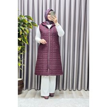 Elmas Tesettür Kadın Giyim Büyük Beden 4031 Kapıtone Dik Cep Yelek