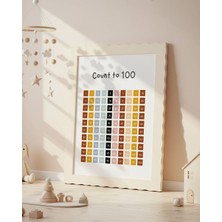 Fuart.Co Sayılar Tablosu (1-100) Dijital Baskı Çocuk Posteri (Çerçevesiz) Versiyon 2 MAFU