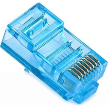 Powermaster PM-22702 RJ45 RJ45 Cat6 8p/8c Mavi Soket (100'LÜ Paket)