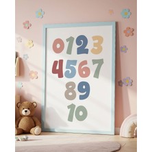 Fuart.Co Sayılar (1-10) Dijital Baskı Çocuk Posteri (Çerçevesiz) Versiyon 4 MAFU