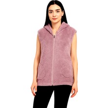 Sweet's Collection Yelek Kadın Welsoft Peluş Kapüşonlu