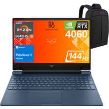 Hp Victus Amd Ryzen 5-8645HS 16GB 1tb RTX4060-8GB Fhd 15.6" IPS 144Hz Windows 11 Home Taşınabilir Bilgisayar A05NHEA - Webzone Çanta Wz2