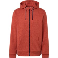 Tchibo Erkek Kapüşonlu Örgü Polar Ceket,turuncu