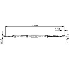Bosch 1987482033 Arka El Fren Teli 2E0609701T A9064203085