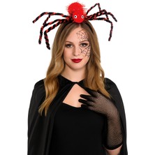 Dodomar Halloween Cadılartaç Örümcek Ayaklı Çizgili Kırmız