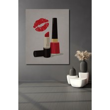 Teona Ahşap Ruj ve Öpücük Ahşap Mdf Dekoratif Ev/işyeri Duvar Tablo Dikdörtgen Ev/işyeri Duvar Tablo