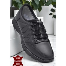 Ispartalılar 06 Ortopedik Taban Günlük Hakiki Deri Erkek Ayakkabı Casual Ayakkabı Lastikli